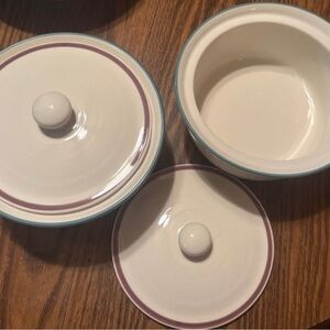 Pfaltzgraff Ocean Breeze pattern casseroles bowl platter